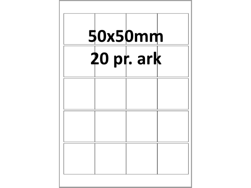 25 ark 50A50GPP1 Højglans Papir Inkjet Printer Bredde 31-60mm