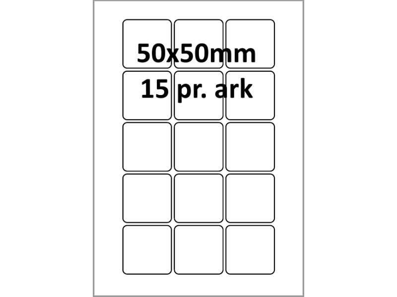 100 ark 50A50H3 Hvid papir Bredde 31-60mm