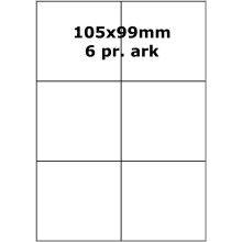 500 ark 105x99-N7 Hvide Papir Labels -Volume køb