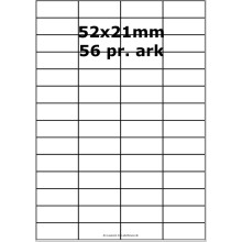 500 ark 52A21H3D Hvide Papir Labels -Volume køb