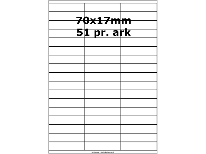 500 ark 70A17H3D Hvide Papir Labels -Volume køb