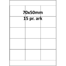 500 ark 70A50H3D Hvide Papir Labels -Volume køb