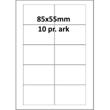 500 ark 85A55H3D Hvide Papir Labels -Volume køb