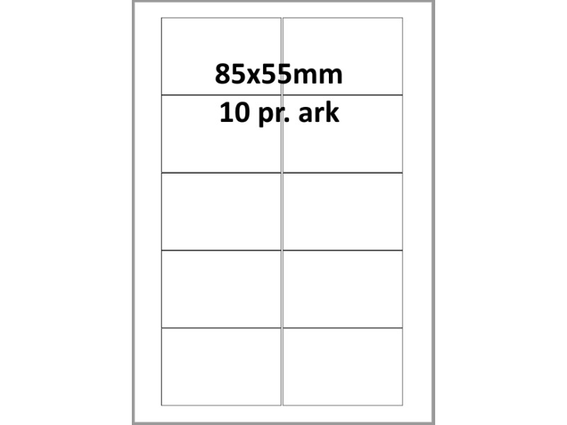 500 ark 85A55H3D Hvide Papir Labels -Volume køb
