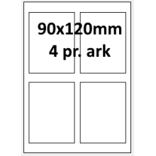 500 ark 90A120H3D Hvide Papir Labels -Volume køb