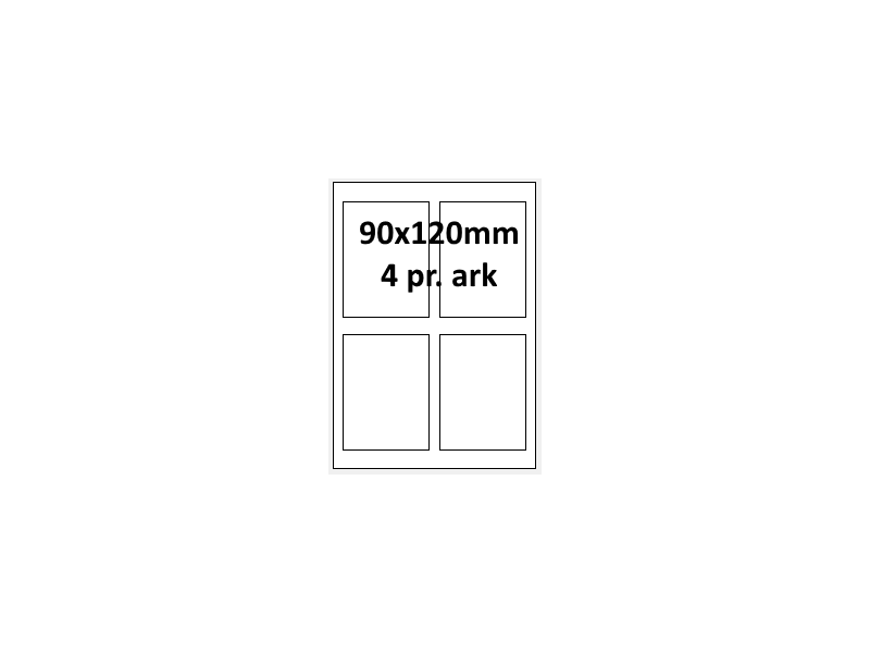 500 ark 90A120H3D Hvide Papir Labels -Volume køb