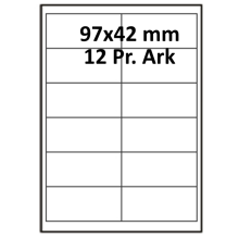 500 ark 97A42H3D Hvide Papir Labels -Volume køb
