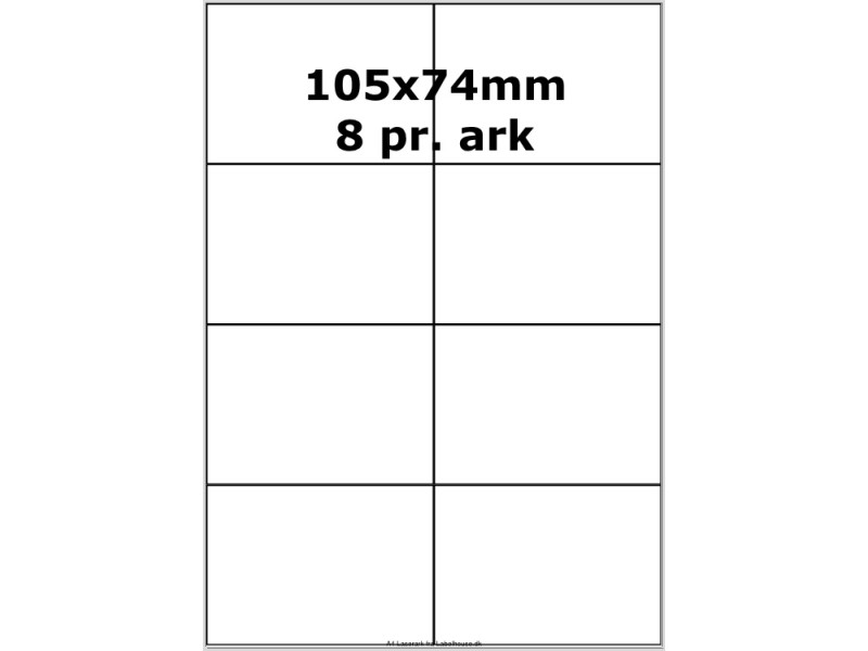 500 ark 105A74H3D Hvide Papir Labels -Volume køb