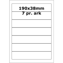 500 ark 190A38H3D Hvide Papir Labels -Volume køb