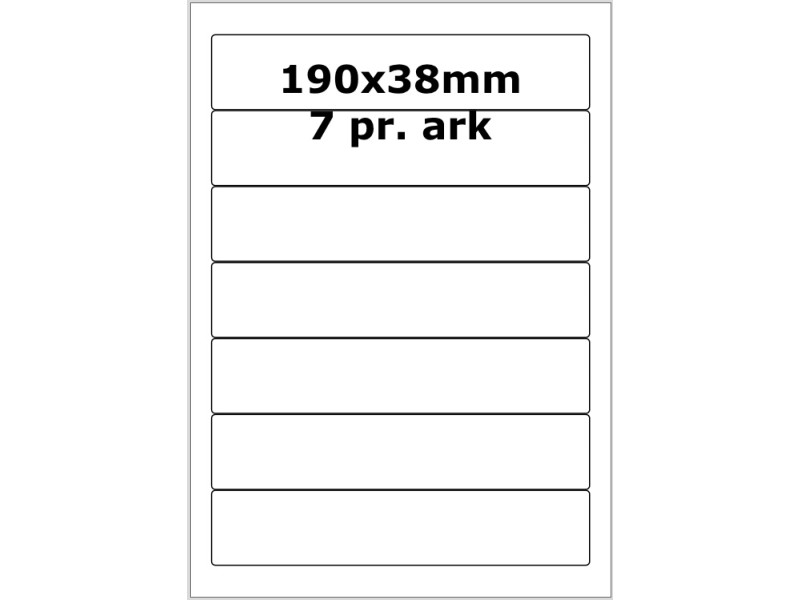 500 ark 190A38H3D Hvide Papir Labels -Volume køb