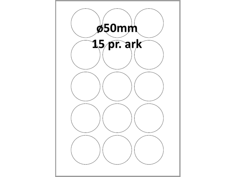 500 ark 50ARH3D Hvide Papir Labels -Volume køb