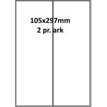 100 ark 105A297H3C Hvid papir Bredde + 91mm