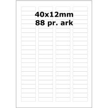 100 ark 40A12H1 Hvid papir Bredde 31-60mm